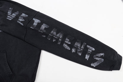 Vetements Anarchy Logo Print Hoodie - 無政府印花重磅連帽衫