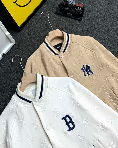 MLB JACKET 提花棒球休閒夾克