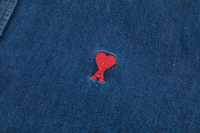 AMI PARIS DENIM SHIRT 愛心刺繡牛仔襯衫