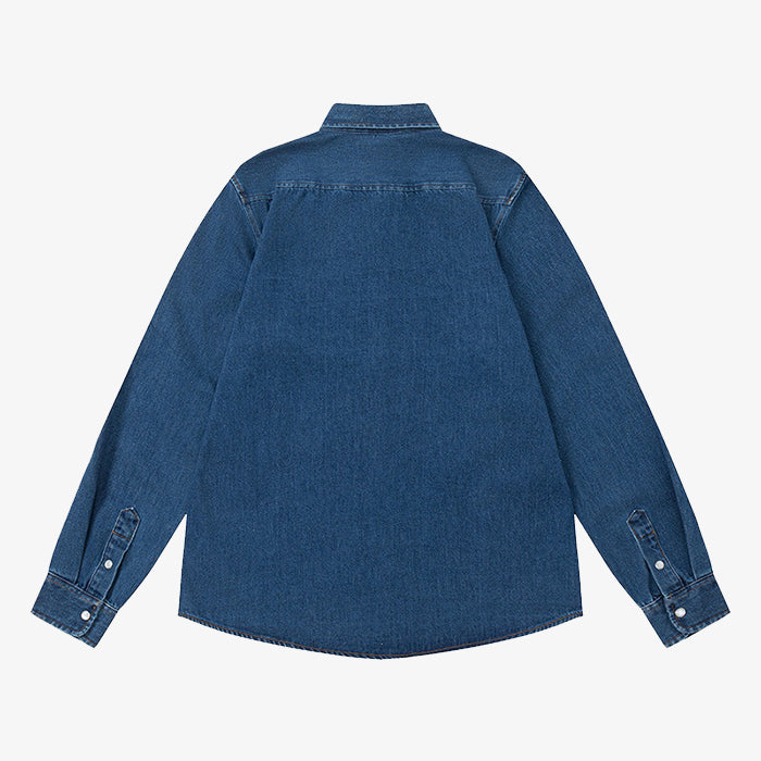 AMI PARIS DENIM SHIRT 愛心刺繡牛仔襯衫