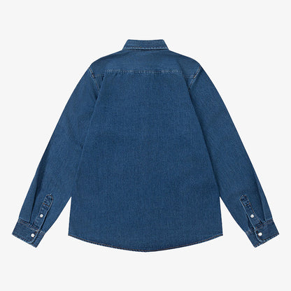 AMI PARIS DENIM SHIRT 愛心刺繡牛仔襯衫