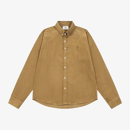 AMI PARIS Corduroy Shirt 純色燈芯絨襯衫