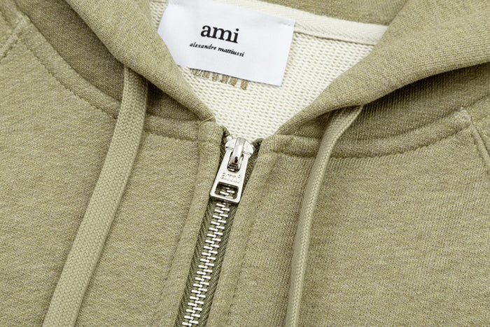 AMI Paris Ami de Coeur Zip-Up Hoodie 棉質連帽外套