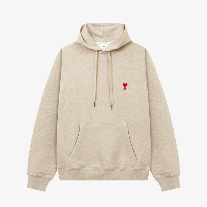 AMI Paris Embroidered Cotton Hoodie 連帽口袋運動衫