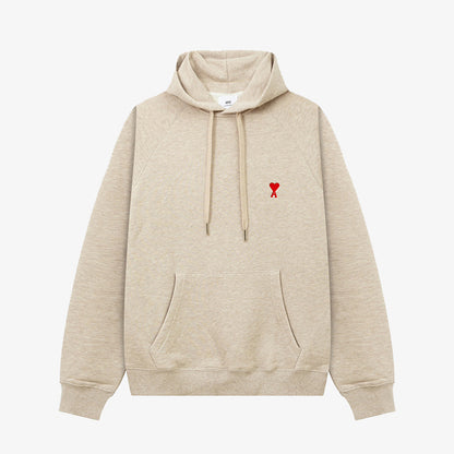 AMI Paris Embroidered Cotton Hoodie 連帽口袋運動衫