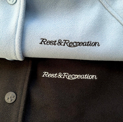 Rest & Recreation RR Boucle 刺繡校隊夾克