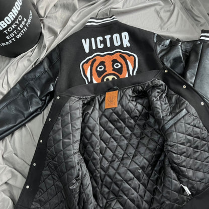 VICTOR VICTOR VARSITY JACKET 廓形鋪棉夾克