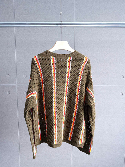 STUSSY x PATTA STRIPED LOOSE GAUGE SWEATER 鏤空寬鬆毛衣