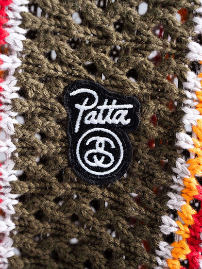 STUSSY x PATTA STRIPED LOOSE GAUGE SWEATER 鏤空寬鬆毛衣