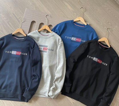 TOMMY HILFIGER Sweatshirt 刺繡旗幟刷毛衛衣