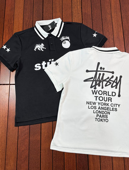 STUSSY 8號球印花足球P0LO衫