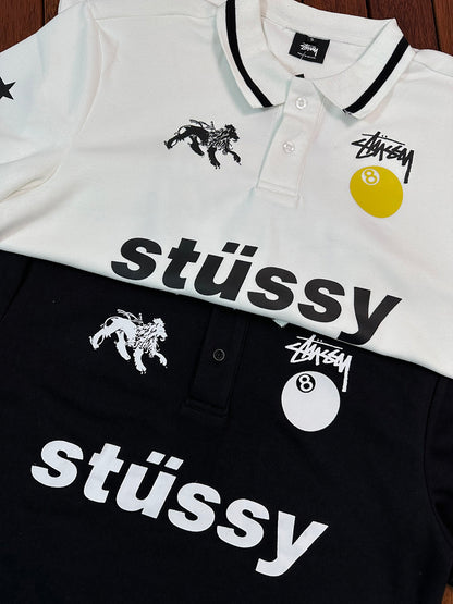 STUSSY 8號球印花足球P0LO衫