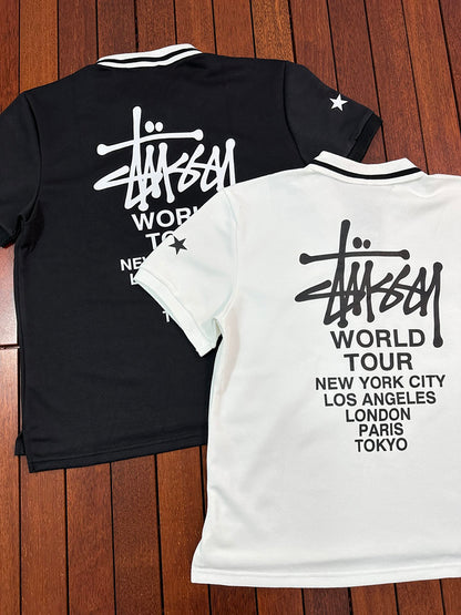 STUSSY 8號球印花足球P0LO衫