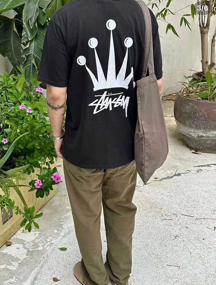 STUSSY 皇冠印花短袖T恤