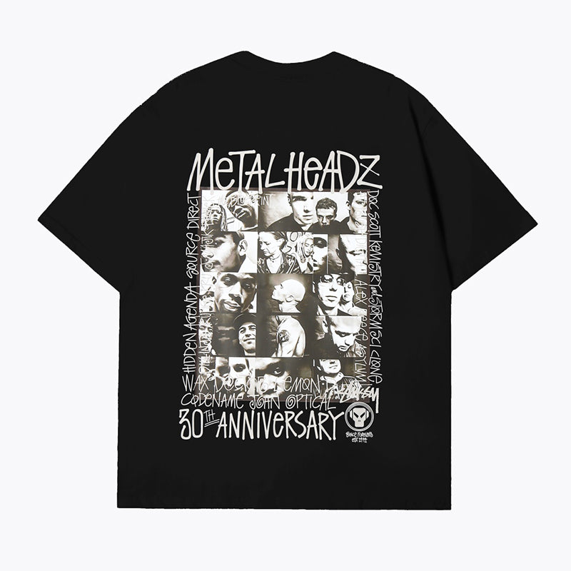 STUSSY X GOLDIE METALHEADZ 30 TEE 30週年人像印花短袖T恤