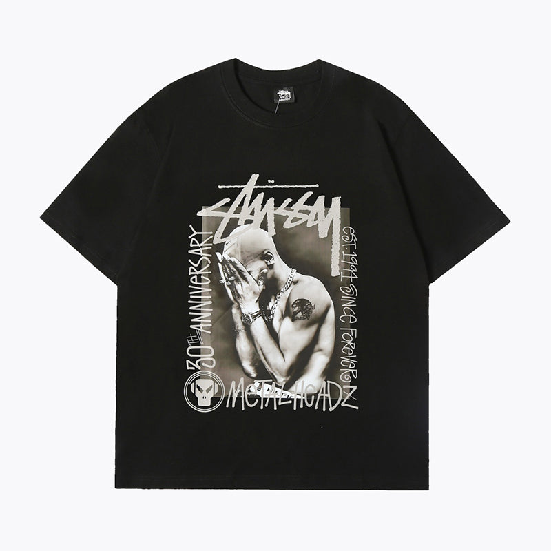 STUSSY X GOLDIE METALHEADZ 30 TEE 30週年人像印花短袖T恤