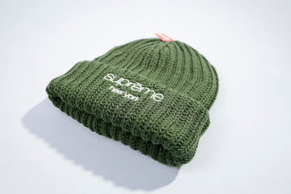 Supreme Classic Logo Chunky Ribbed Beanie FW24 經典標誌粗螺紋毛帽