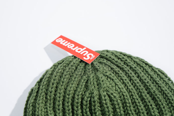 Supreme Classic Logo Chunky Ribbed Beanie FW24 經典標誌粗螺紋毛帽