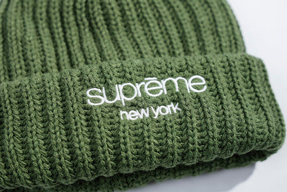 Supreme Classic Logo Chunky Ribbed Beanie FW24 經典標誌粗螺紋毛帽