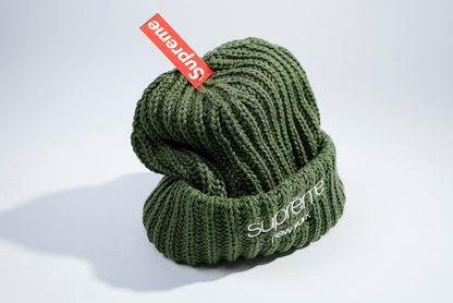 Supreme Classic Logo Chunky Ribbed Beanie FW24 經典標誌粗螺紋毛帽