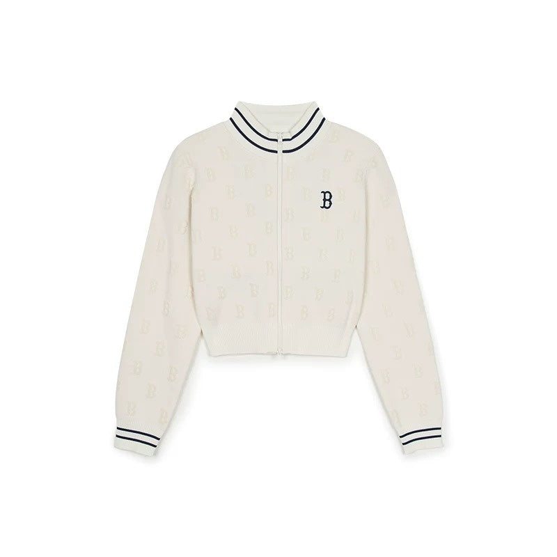 MLB Monogram Cardigan 短版字母針織衫