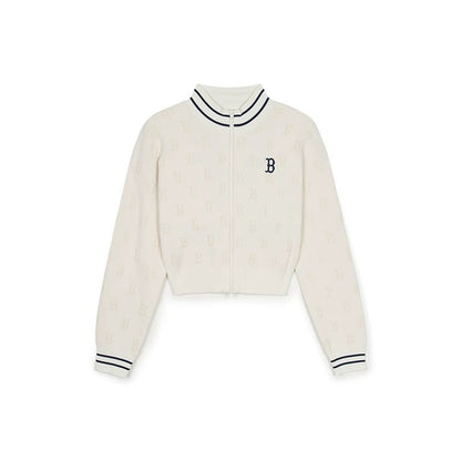 MLB Monogram Cardigan 短版字母針織衫