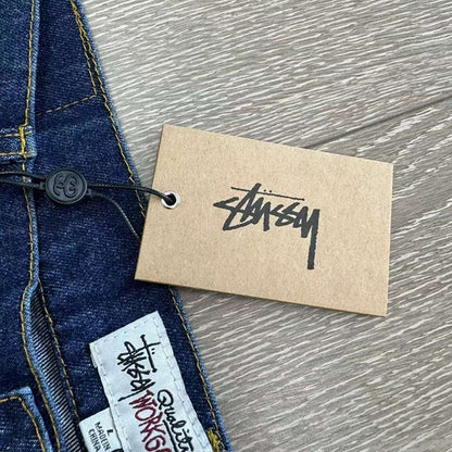 STUSSY City Link Jeans 滿版塗鴉寬版牛仔褲