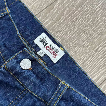 STUSSY City Link Jeans 滿版塗鴉寬版牛仔褲