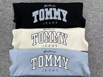 TOMMY JEANS 字母刷毛衛衣