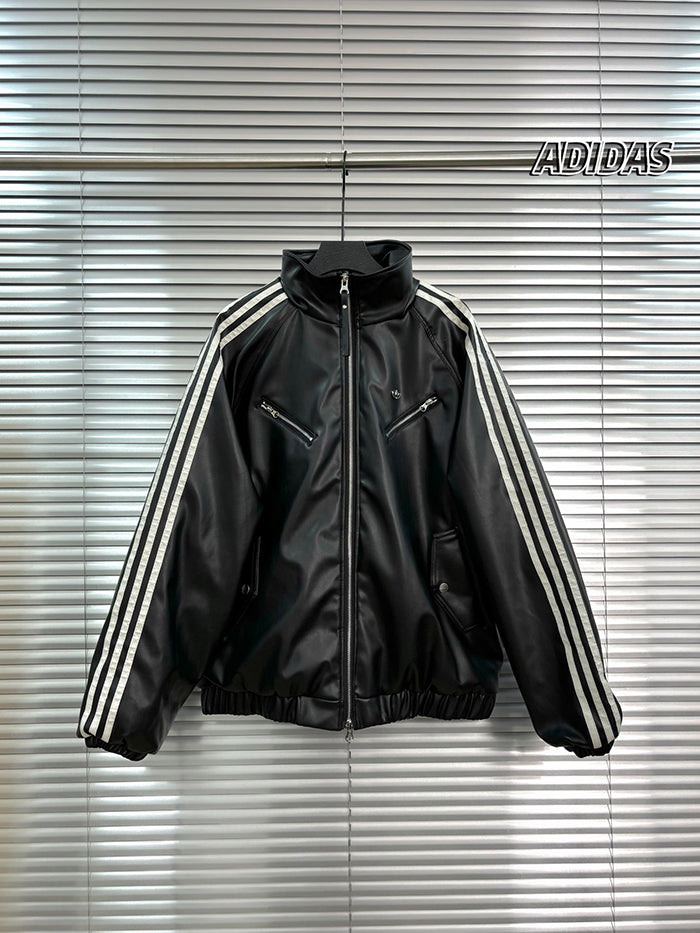 Adidas Originals SPORT PUL Jacket 愛迪達立領皮夾克