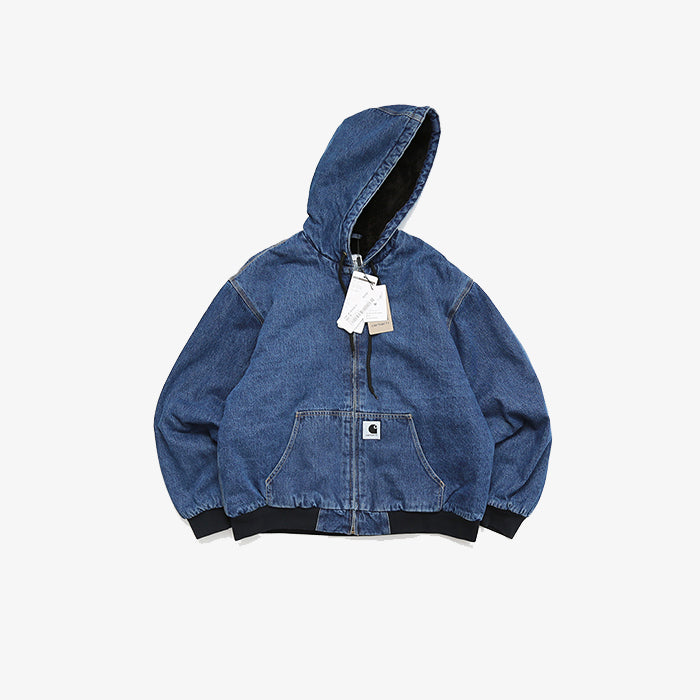 Carhartt WIP OG Active Denim Hooded Jacket 卡哈特水洗加絨牛仔連帽外套