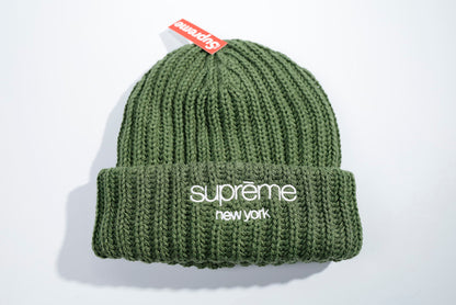 Supreme Classic Logo Chunky Ribbed Beanie FW24 經典標誌粗螺紋毛帽