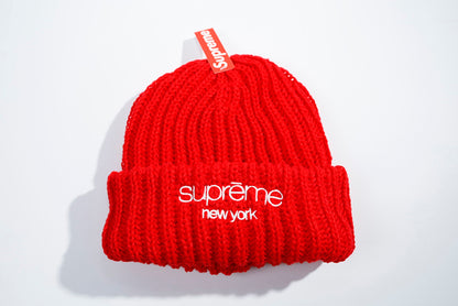 Supreme Classic Logo Chunky Ribbed Beanie FW24 經典標誌粗螺紋毛帽