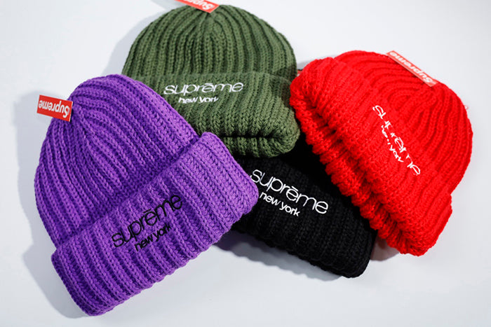 Supreme Classic Logo Chunky Ribbed Beanie FW24 經典標誌粗螺紋毛帽