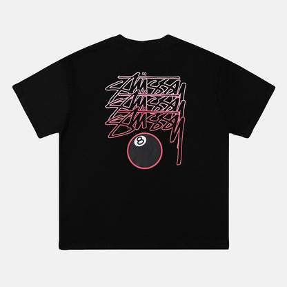 STUSSY 撞色LOGO8號球短袖T恤