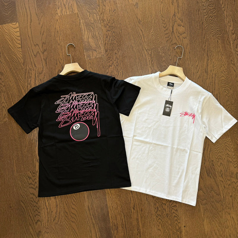 STUSSY 撞色LOGO8號球短袖T恤