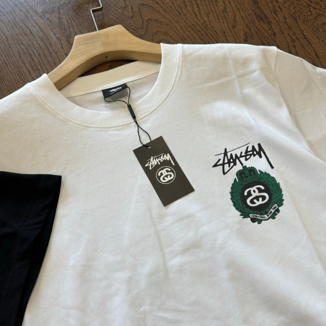 STUSSY 皇冠花環印花短袖T恤