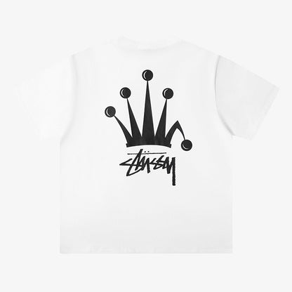 STUSSY 皇冠印花短袖T恤