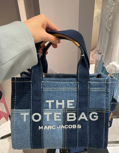 MARC JACOBS THE DENIM TOTE 牛仔拼接手提托特包