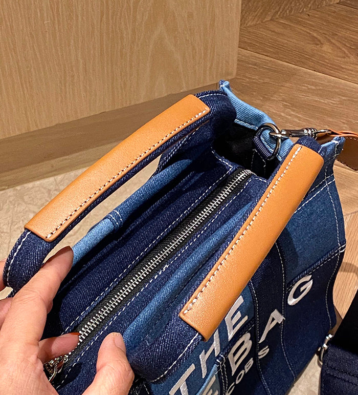 MARC JACOBS THE DENIM TOTE 牛仔拼接手提托特包