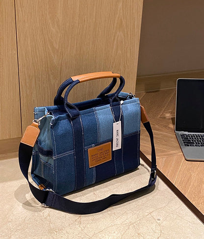 MARC JACOBS THE DENIM TOTE 牛仔拼接手提托特包