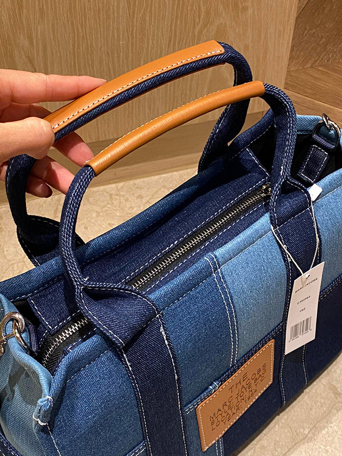 MARC JACOBS THE DENIM TOTE 牛仔拼接手提托特包