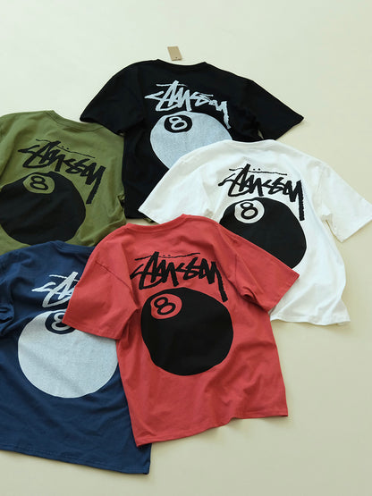 STUSSY 8號印花球短袖T恤