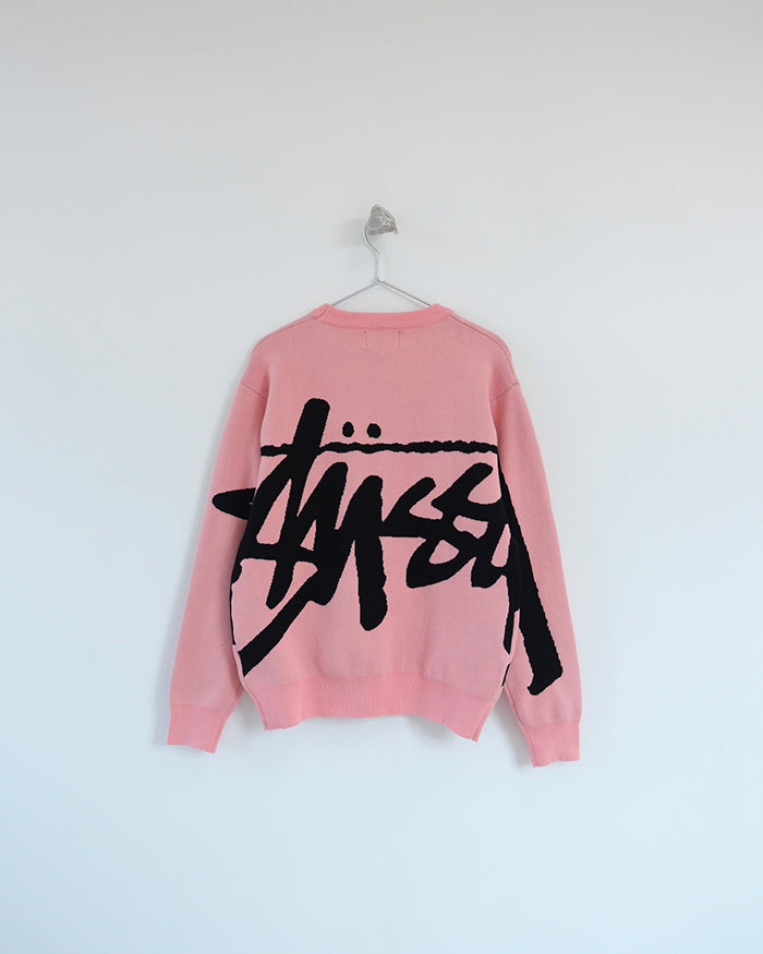 - 全新特價 -Stussy Stock Sweater 手寫體針織毛衣 (黑色L)