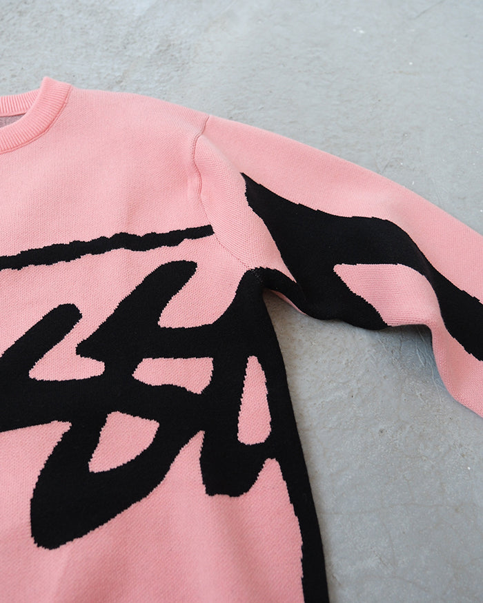 - 全新特價 -Stussy Stock Sweater 手寫體針織毛衣 (黑色L)