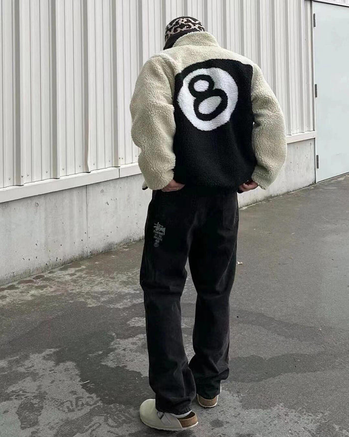 Stüssy 8 Ball 八號球雙面穿羊羔絨夾克