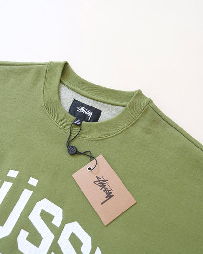 STUSSY Big Crackle Sport Crew 裂紋印花刷毛衛衣