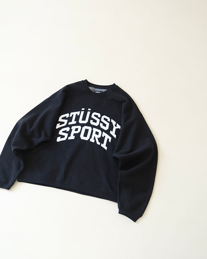 STUSSY Big Crackle Sport Crew 裂紋印花刷毛衛衣