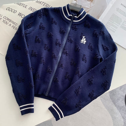 MLB Monogram Cardigan 短版字母針織衫