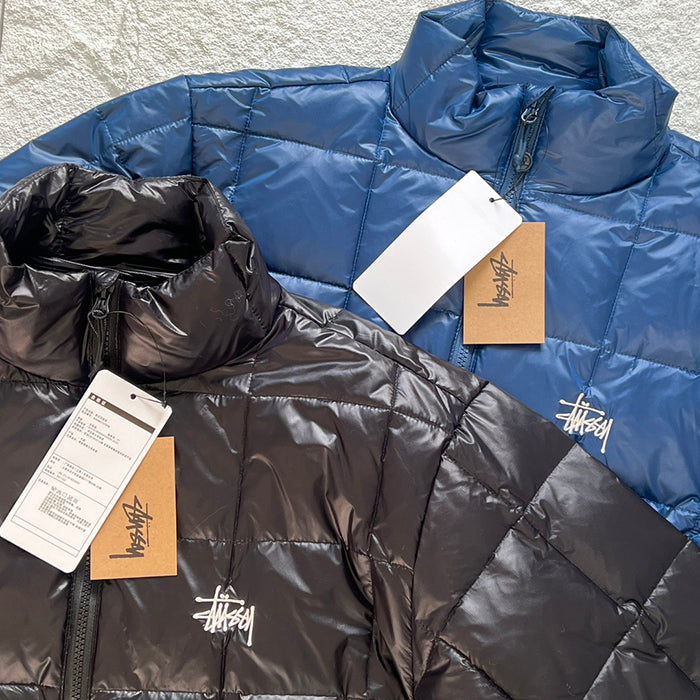 Stüssy Midweight Hooded Puffer 格紋衍縫連帽羽絨外套